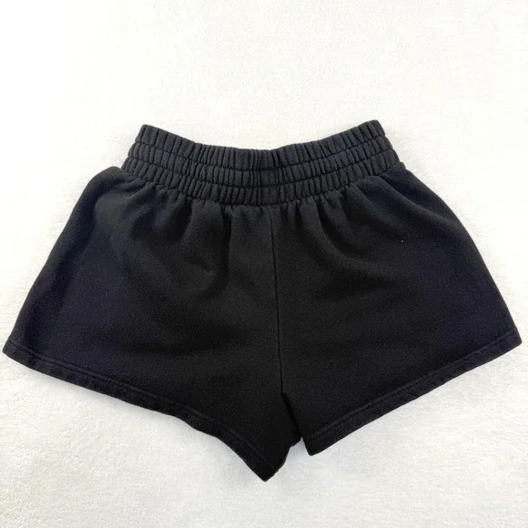 Victoria Secret On Point Sweat Shorts Women Small Black Athleisure Lounge - Picture 3 of 6